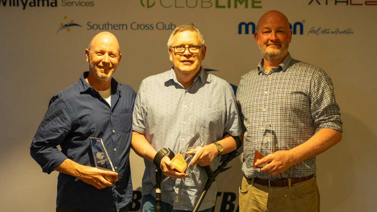 Three of the four BACT Life Members recognised in 2025 (L-R) Brad Barnes, Tony Plunkett, and Paul Clowry. Absent: Grant Keys